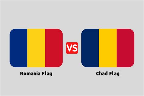 chad and romania flag